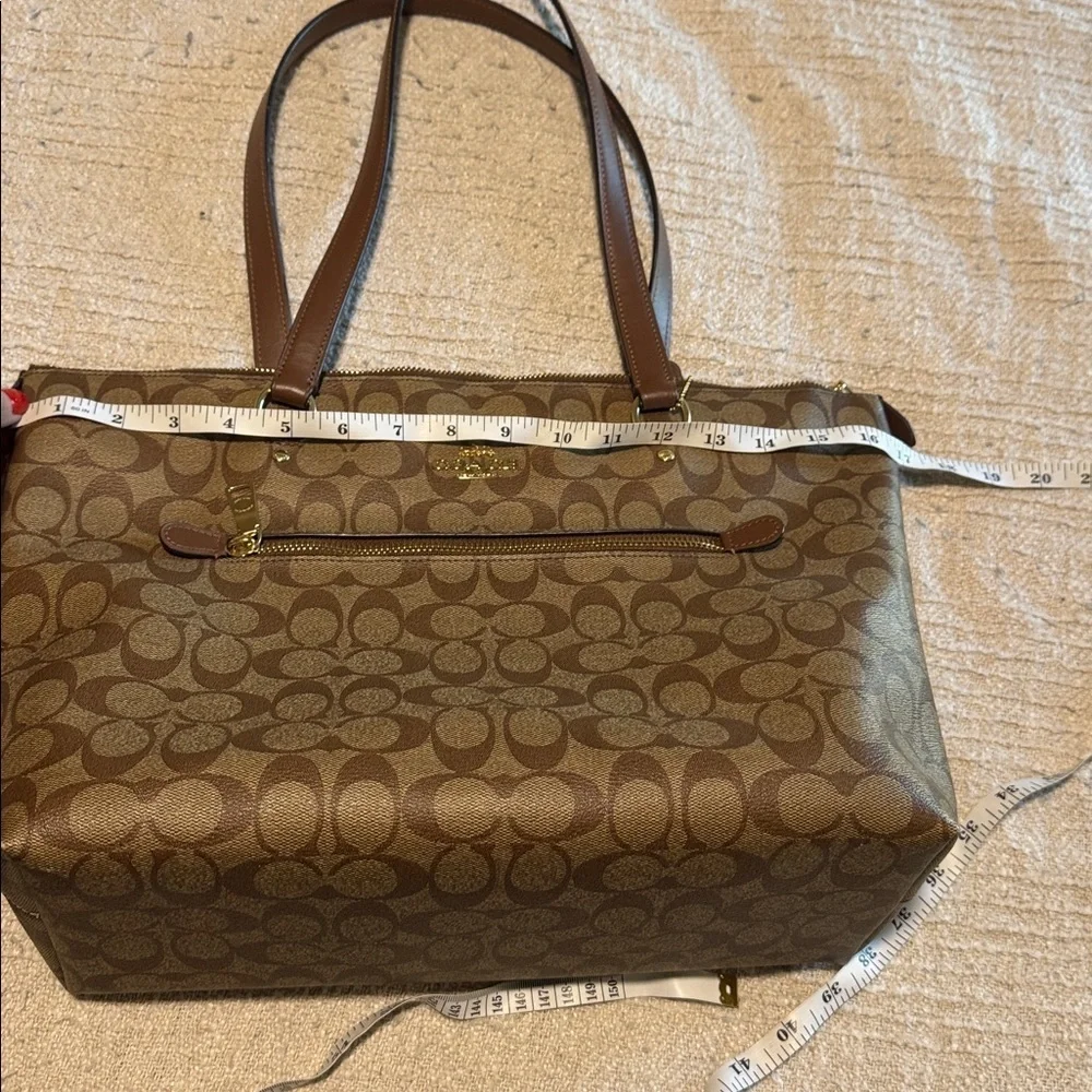 Coach Tan and Brown Signature Tote